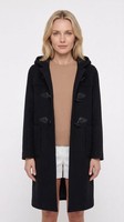 Sandro Mantel Dunkelblau Wolle Kapuze Gr. 42 FR Damen SFPOU00602