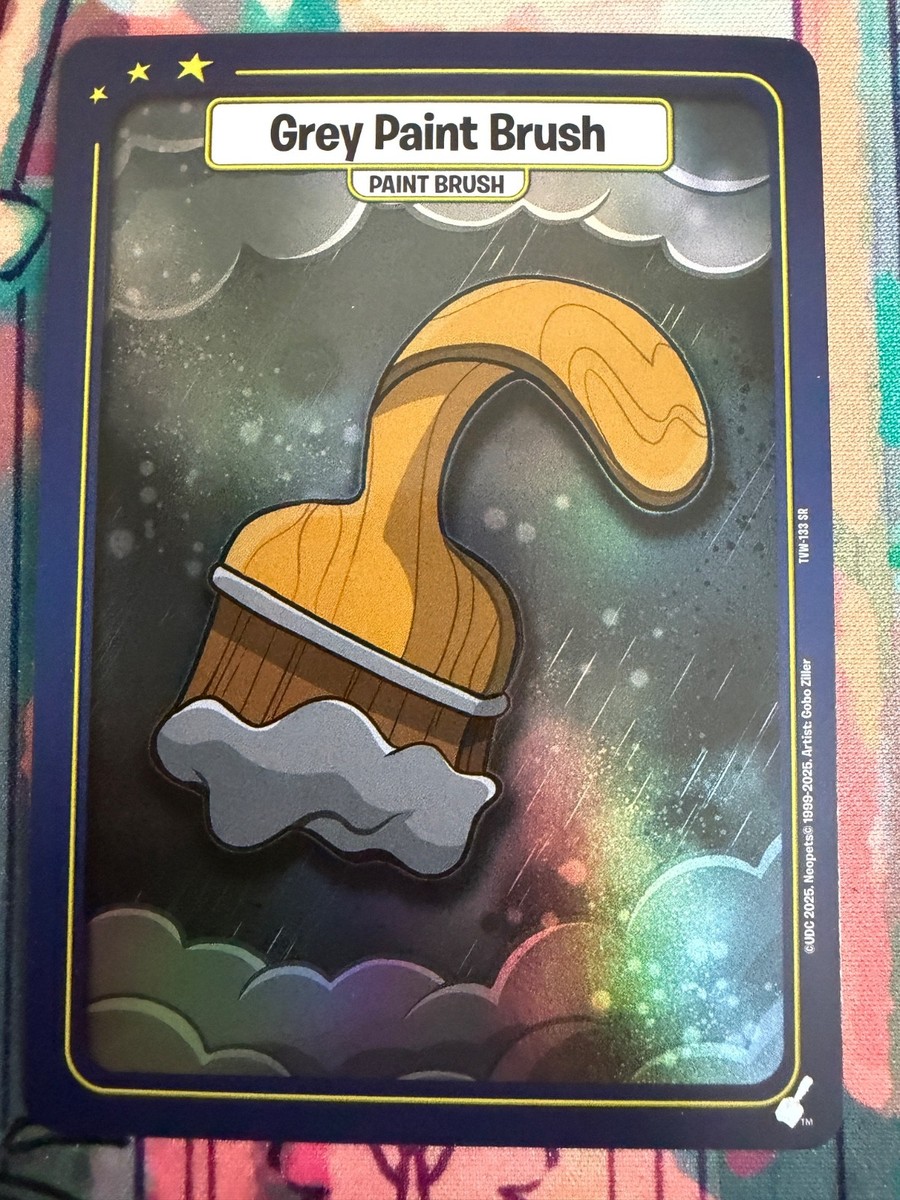 Neopets Battledome TCG The Void Within - Grey Paint Brush SR | eBay