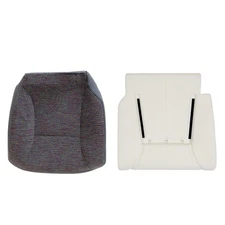 NLQR Mist Gray Front Driver Side Bottom Replacement Cloth Seat Cover & Foam C...