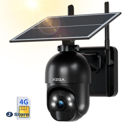 Xega 3G 4G LTE Überwachungskamera Solar PTZ IP Kamera 2K