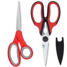 Left Handed Scissors Kitchen Shears Stainless Steel Adults 2 PCS