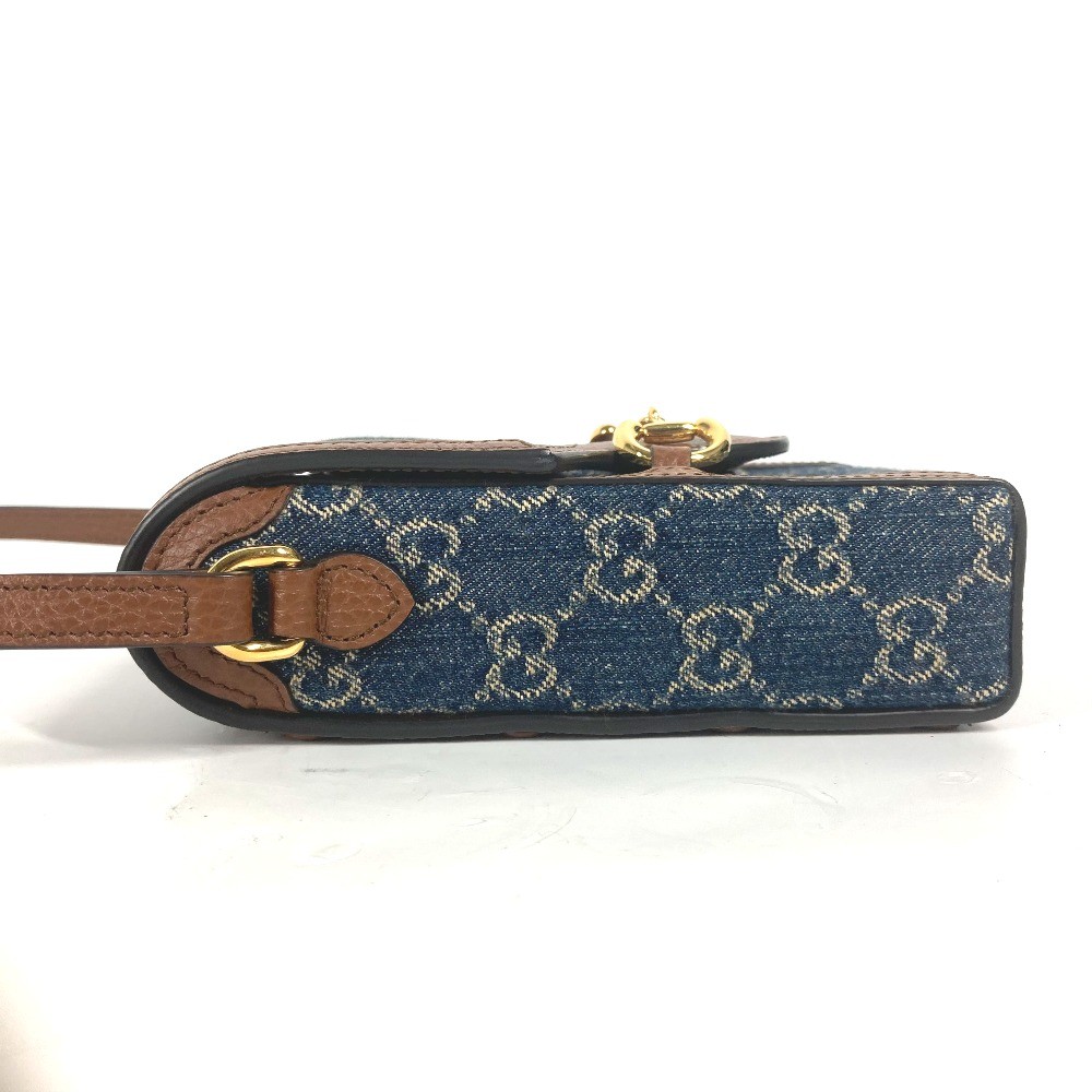 GUCCI 625615 GGDenim Horsebit 1955 mini bag Crossbody Pochette Bag