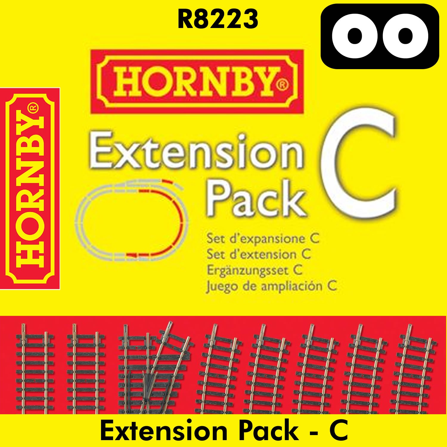 Hornby Track EXTENSION PACK C 1:76 scale OO gauge layout Nickel Silver R8223