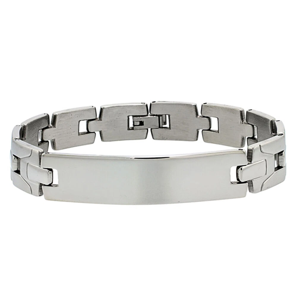 Steel on sale id bracelet