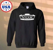 VOX Amplifiers Black Hoodie Sweatshirt Size S-3XL.webp