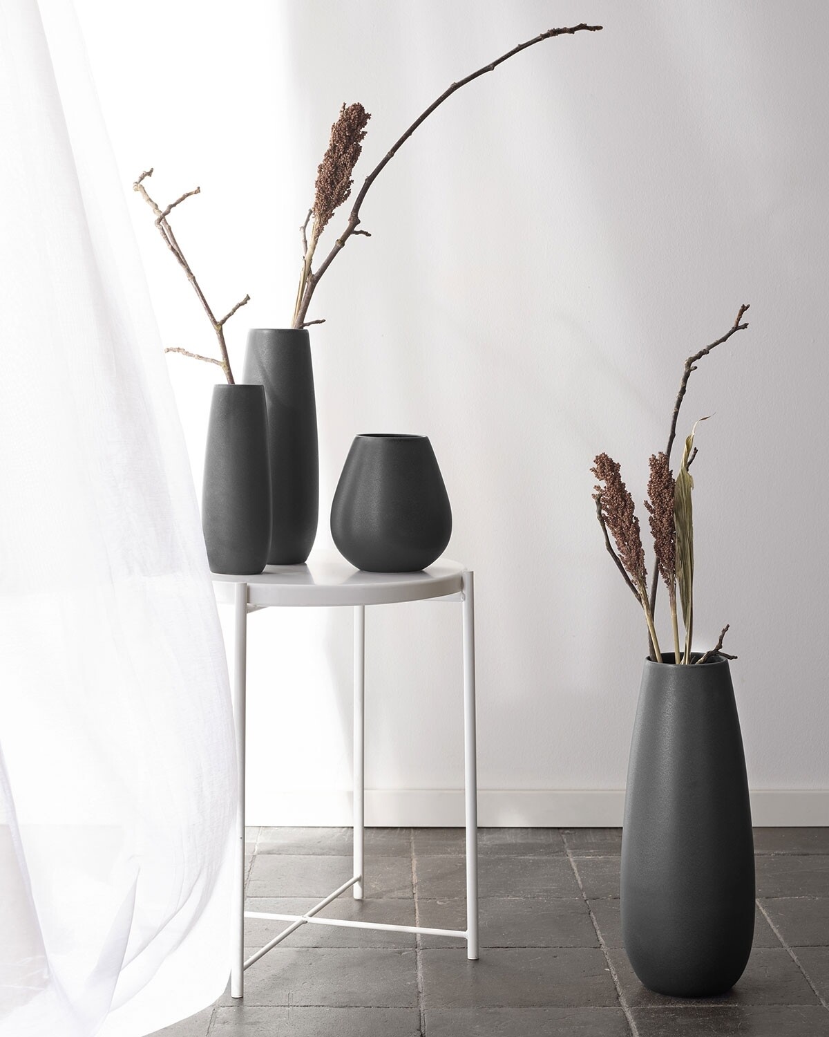 ASA Selection Vaso Ease XL Ferro Nero, Dekovase, Steingut