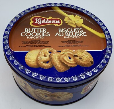 Kjeldsens Butter Cookies in Blechdose 454 Gram Vintage Made In Denmark