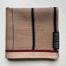 HANDKERCHIEF MEN'S VINTAGE ART HOUNDSTOOTH POCKET SQUARE COTTON 19" A-0184
