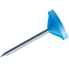 Flachkopfnadeln Ø 5 mm 100 Stück hellblau