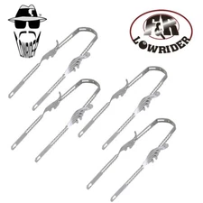 4 Original Lowrider 20" Double Square TWIST 3D WING Fender Brace Chrome Bicycle