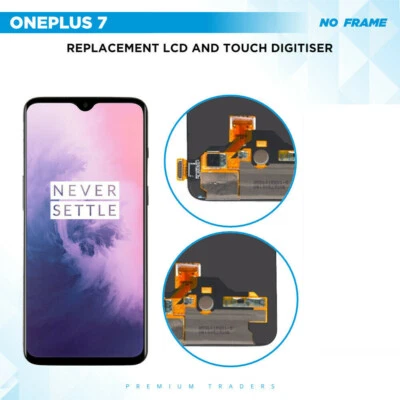 ANG Digitalizador de pantalla táctil LCD de repuesto para OnePlus 7 en celda Oled negro