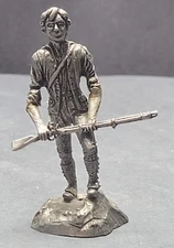 Hudson Pewter Revolutionary War Minuteman Soldier Minature Figurine