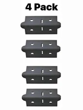 Edsal Muscle Rack Steel Post Coupler Coupling 4 x 1.375"W x 1.375"D Black 4 Pack