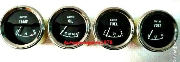 Smiths Electrical Gauge Kit chrome bezel 52 mm Temp Oil Fuel Volt Gauge - Image 3 of 3