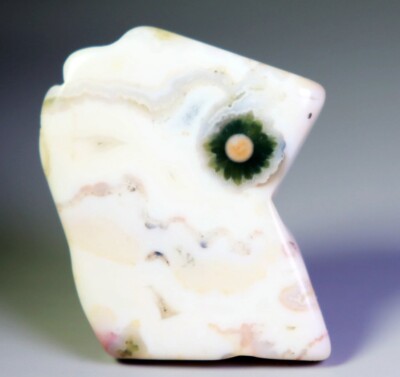 Natural Ocean Jasper Agate Eye Quartz Crystal Stone Pendant Mineral Specimen