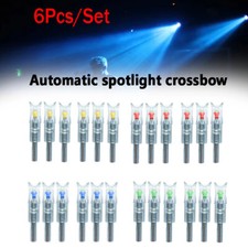 6Pcs Lighted Nocks for Crossbow With.300''/7.62mm Inside Diameter Half Moon Nock