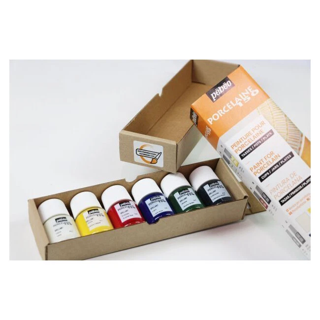 6pc Pebeo Porcelaine Paint 150 20ml Set A Creative Art Painting medium  - image 2 of 4