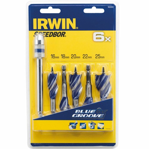 Irwin 6X Blue Groove Stubby Wood Auger 