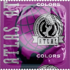 Atlas Assorted Colors Silky Smooth Premium Latex Lubricated Bulk Condoms