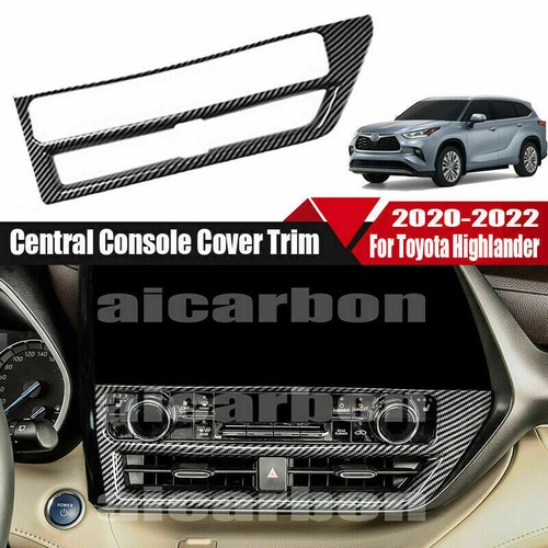 For Toyota Highlander 2020-22 Carbon fiber Central Console navigation frame trim - Picture 3 of 6