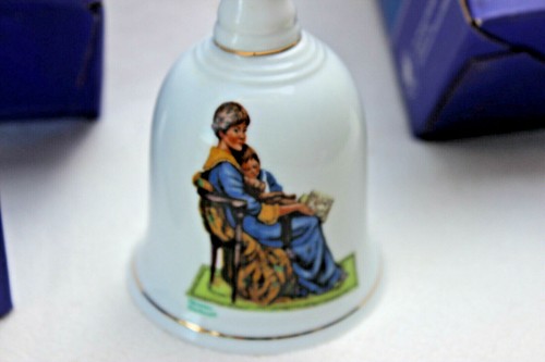 3 LOT NIB VTG NORMAN ROCKWELL PORCELAIN COLLECTOR’S BELLS MEMORIES TOYMAKER BEDT - Picture 10 of 11