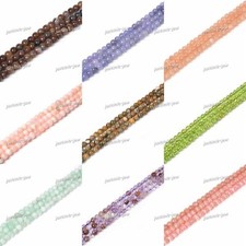 4mm Natural Gemstone Round Ball Loose Beads DIY Jewelry Making Strand 16"