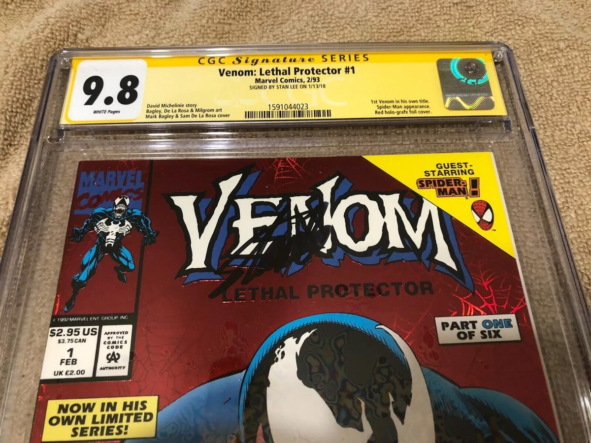 Venom Lethal Protector 1 CGC 9.8 SS Stan Lee Auto 1993 Red