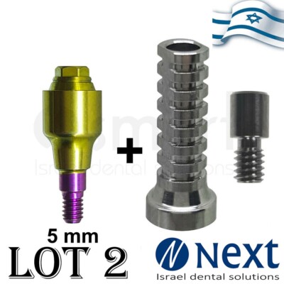 LOTx2 MIS conical V3 C1 SP Straight Multi Unit titanium sleeve 5 mm