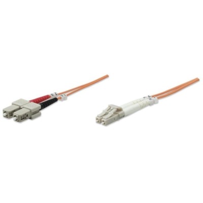 INTELLINET Glasfaser Patchkabel LC/SC Duplex 20m 50/125 OM2 Multimode LSZH