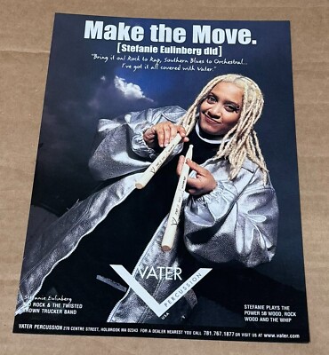 Vater Percussion - Stefanie Eulinberg of KID ROCK - 2000 Print Advertisement