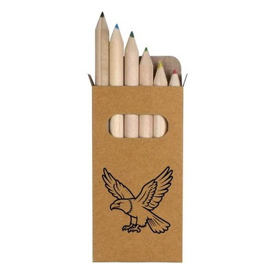 6 x 'Flying Eagle' kurze 85 mm Bleistifte / Farbstift Set (PE00088318)