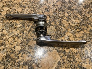 Vintage 90’s Mid School BMX GT Dyno 180mm 3pc Cranks Silver Racing Freestyle HTF