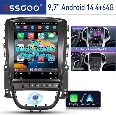 4+64GB Android 14 Autoradio Carplay Für Opel Astra J 2010-2014 GPS Navi WiFi SWC