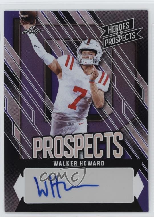 2024 Leaf Heroes & Prospects Prospect Purple /25 Walker Howard #AP-WH1 Auto 13u1