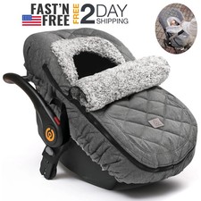 Funda De Cochecitos y Asiento Coche Autom vil Carro Para Bebe Invierno Fr o Gris