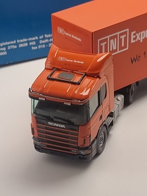 Vintage 1998 Tekno 1:50 Scale Scania TNT Express Worldwide Truck Trailer MIB