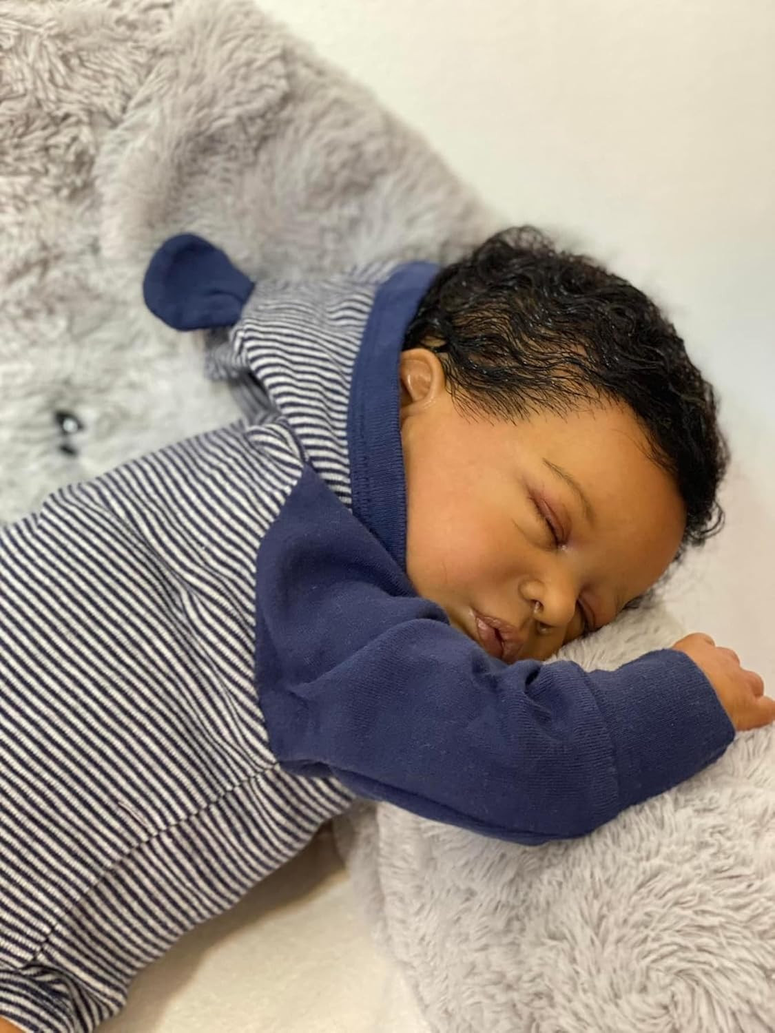 19 Inch Realistic Baby Doll,real Looking Black Boy Doll