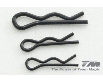 Team Magic Karosserieklammern R5 für 5mm Halter Schwarz TM111118 Team Magic E6  