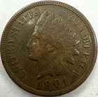 1901 Indian Head Cent Exact Coin Imaged #IND2212