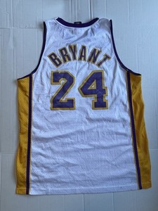 Kobe Bryant #24 Los Angeles Lakers White Swingman Jersey Adidas Men’s L Length+2