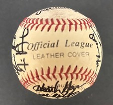 1992 Harrisburg Senators Autographed Baseball-Whgite/Rueter/Lansing/Picota/Sidda