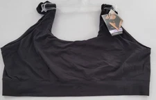 MAIDENFORM Seamless Scoop Crop Black Bralette Women's Size 3XL