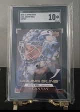 JOSEPH WOLL 2020-21 Upper Deck Young Guns Canvas Rookie Card #C222 SGC 10 GEM!. rookie card picture
