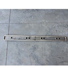 Vintage Ford Tailgate Trim Panel Emblem Logo Silver Black Metal Truck Part Vintage Ford Tailgate Trim Panel Emblem Logo Silver Black Metal Truck Part