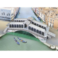 Kartonmodellbau Rialtobrücke Venedig.