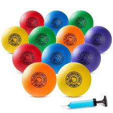 EVERICH TOY Playground Balls Kickball, 6 or 12 Pack 8.5" Soft Dodgeballs Bouncy