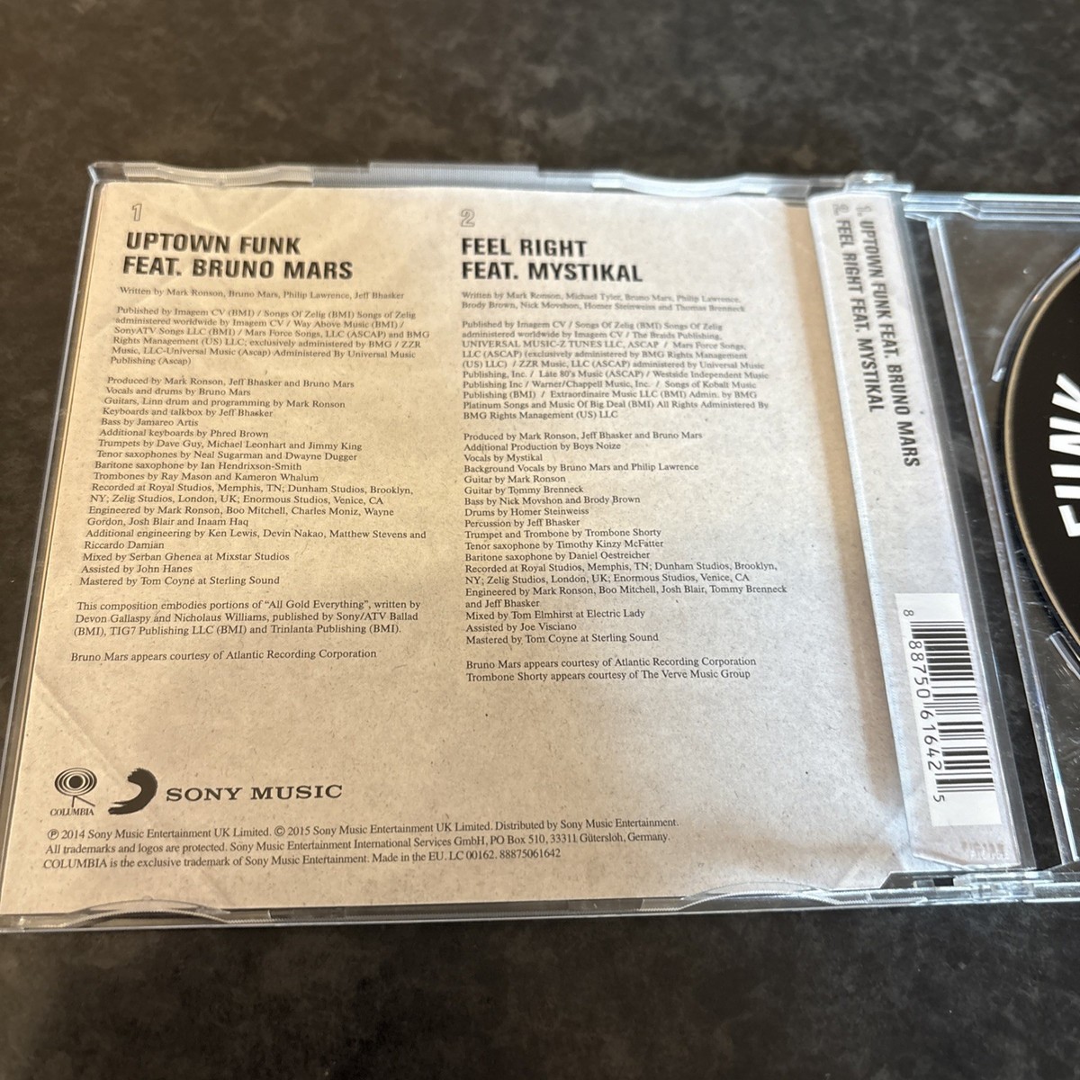 Mark Ronson Feat. Bruno Mars - Uptown Funk - 2 Track CD Single
