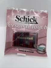 Schick Personal Touch Razor Refill Blades 4 Pack NEW Unopened Vitamin E & Aloe