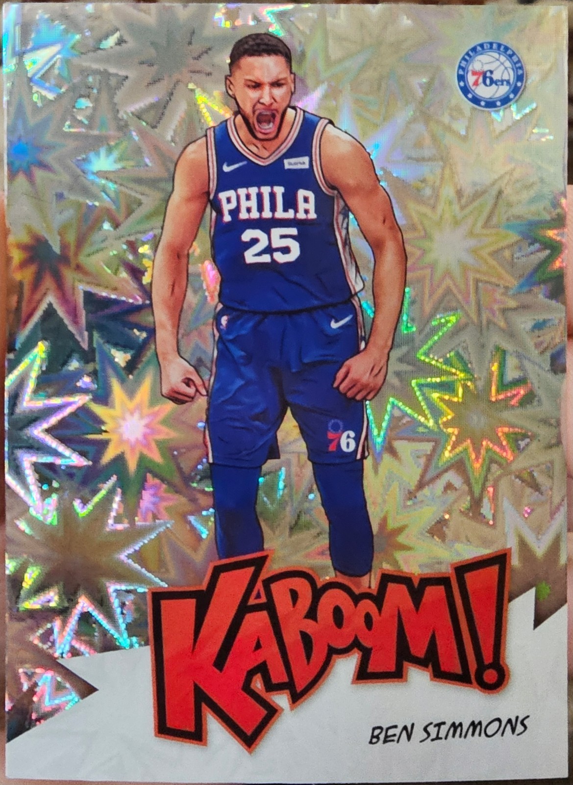 2020-21 Panini Crown Royale Ben Simmons #13 Kaboom! - Philadelphia 76ers