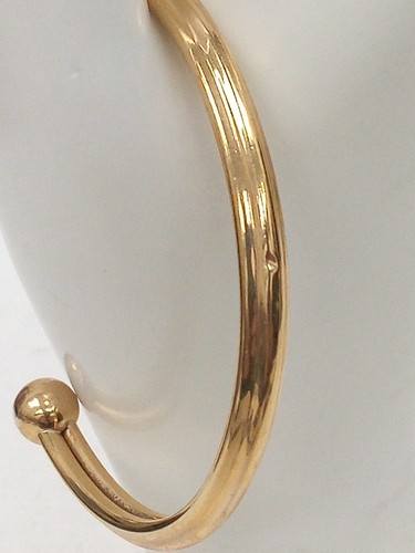 Solid Yellow Gold Childrens Curb ID Bracelet With Optional Engraving In Gift Box